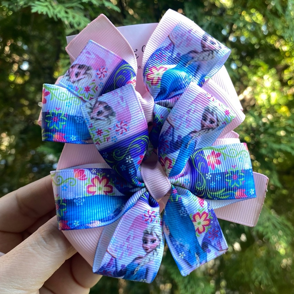 Frozen Princess Inspired Hair Bow Pair, Piggy Set